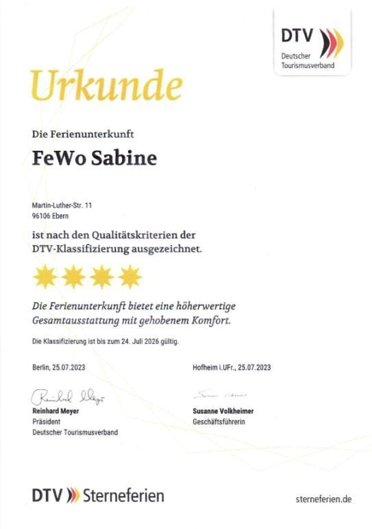 Ebern Fewo Sabine מראה חיצוני תמונה